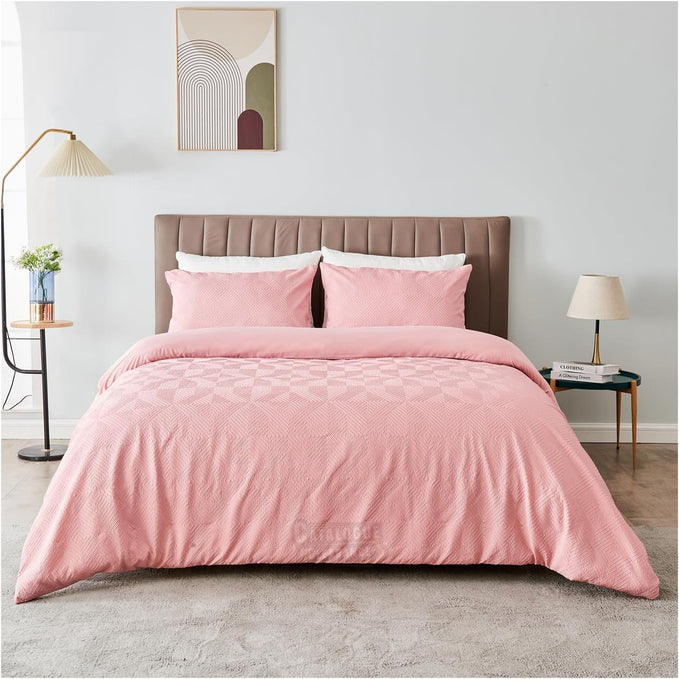 GC GAVENO CAVAILIA 3Pcs Soft Microfiber White Polka Dots Bedding Set - Super King Duvet Cover with Pillow Cases