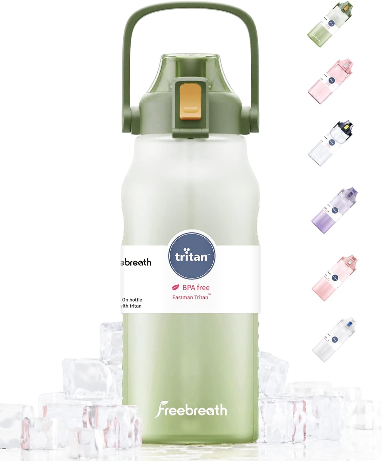 Freebreath 2L Reusable Water Bottle – Large Hydration Bottle for Gym
