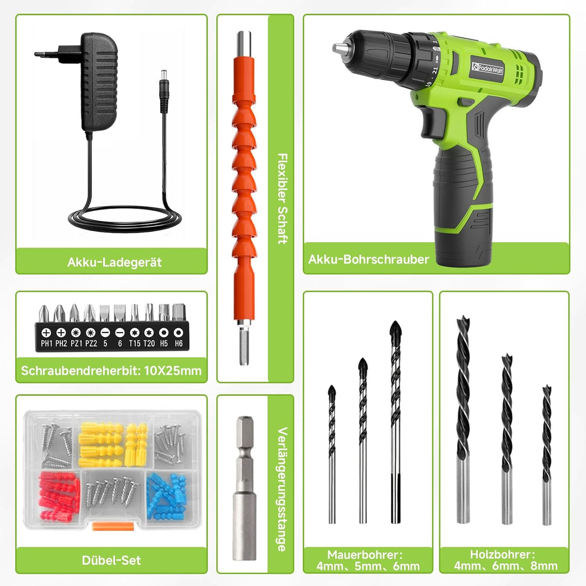 20V Cordless Drill Driver – Li-Ion Battery Power Drill  Description