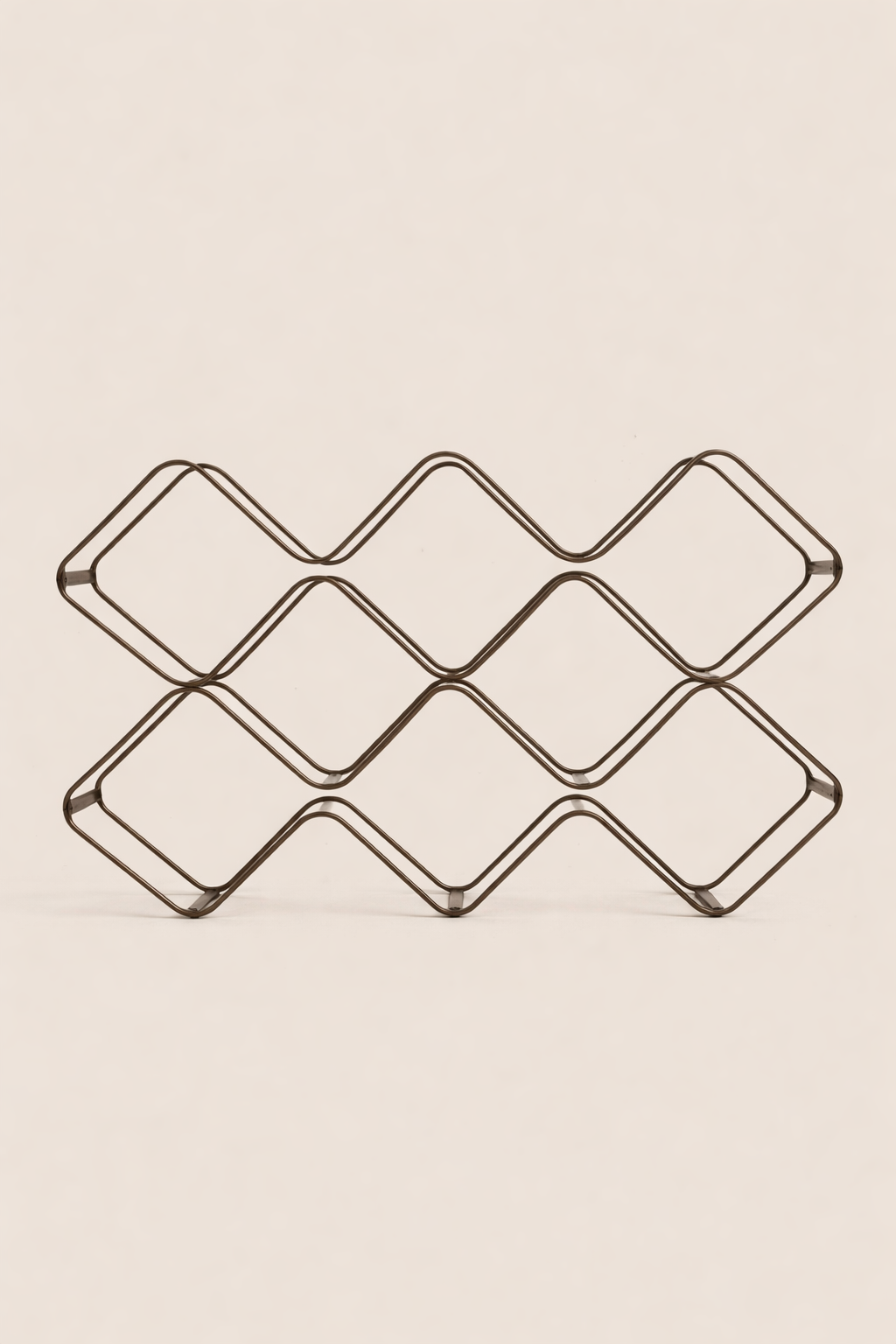 High Street Geometric Metal Wine Rack – Bronze Finish