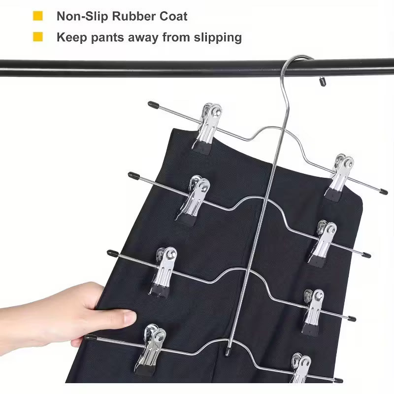 Zober 4-Tier Metal Skirt Hangers 3 pack