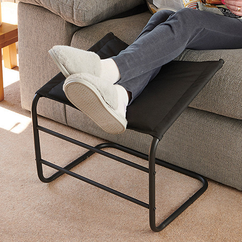 Greenhurst Leg Rest Footstool with Black Cover & Steel Frame – Comfortable Elevated Support (49cm Height) - 4618