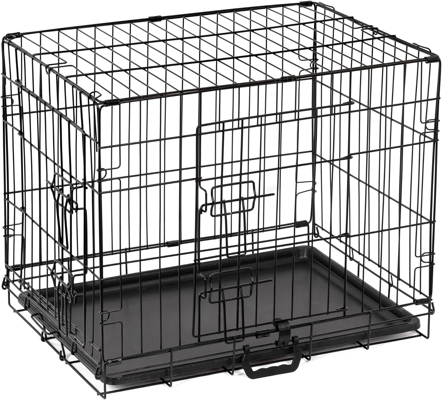Doggie Solutions Premium Dog Crate Black (24” x 18” x 21”)