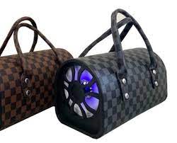 Portable Handbag-Style Bluetooth Speaker – Luxury Checkered Design