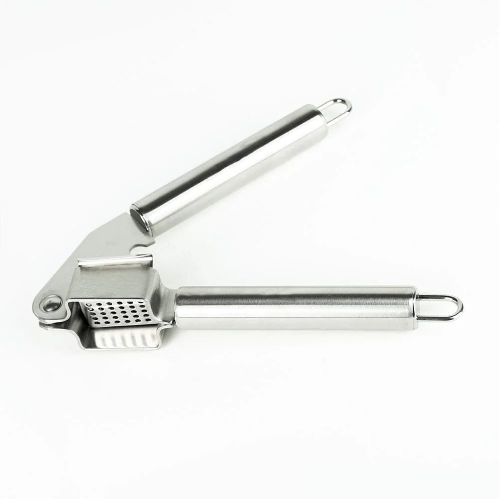 Stainless Steel Garlic Press – Heavy Duty Garlic Crusher with Removable Chamber
