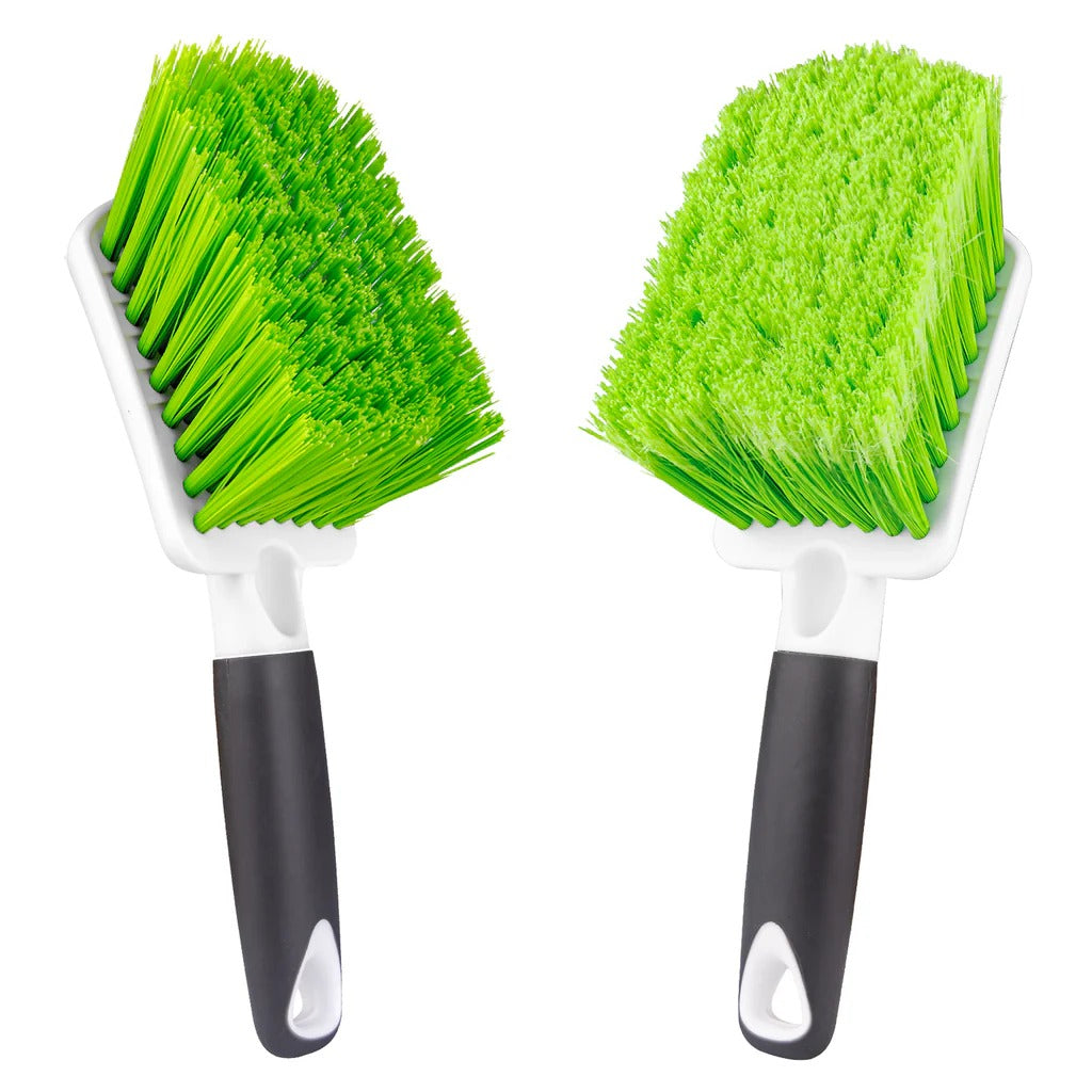 2 Pack Car Wheel Cleaning Brush Set – Soft Bristle Tire & Interior Detailing Brushes for Wheels, Rims & Upholstery