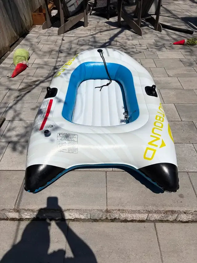 2 Person Inflatable Dinghy Boat – Heavy Duty PVC Inflatable Boat with Oars for Beach, Lakes & Water Adventures