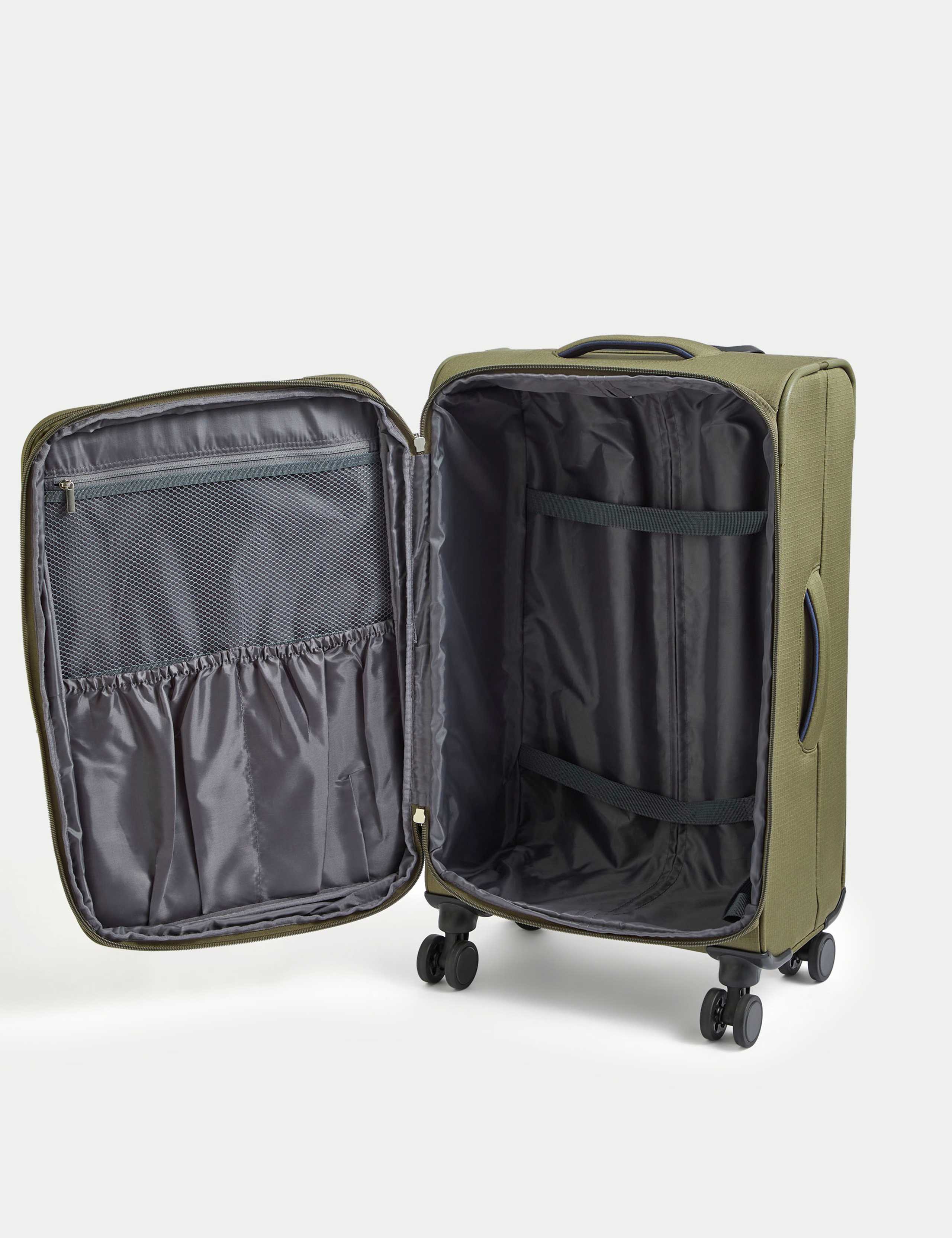 Seville 4-Wheel Suitcase – Lightweight Travel Luggage with Spinner Wheels (Small / Medium / Large) - Khaki