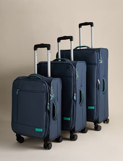 Seville 4-Wheel Suitcase – Lightweight Travel Luggage with Spinner Wheels (Small / Medium / Large) Navy