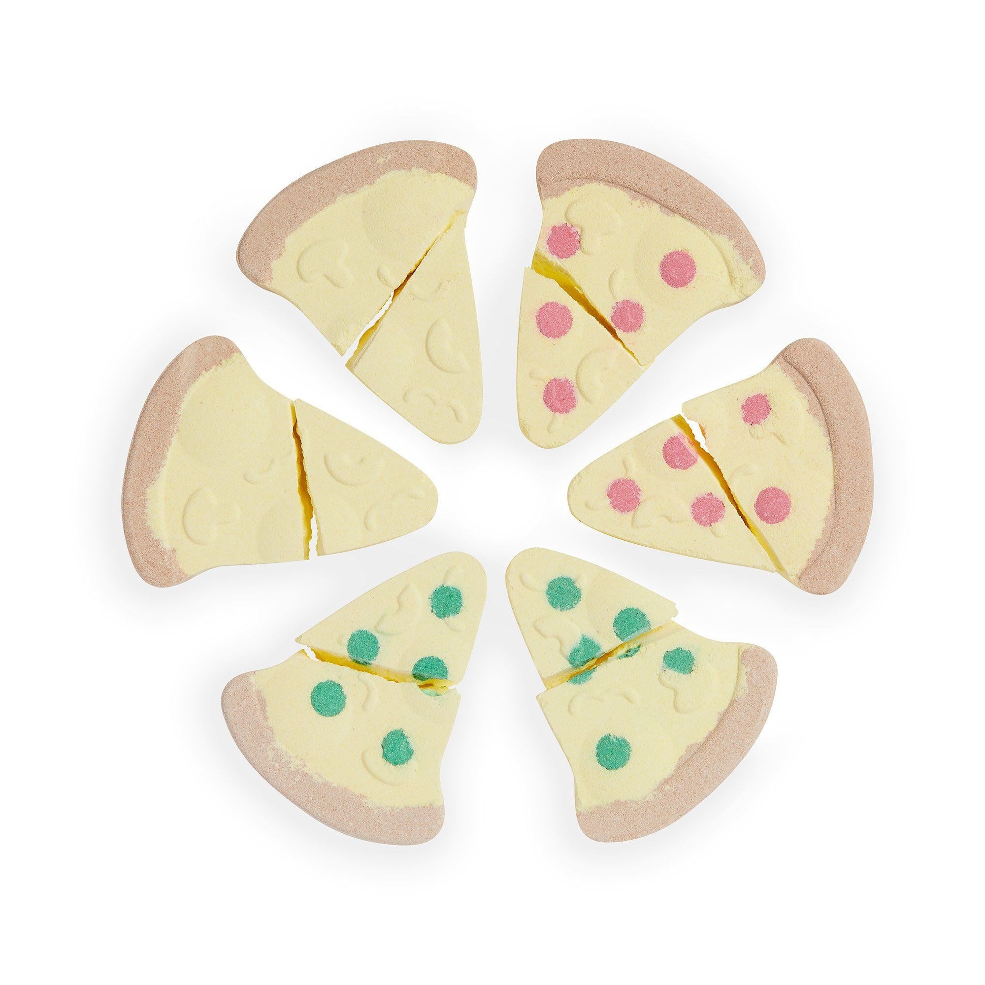 I Heart Revolution Tasty Pizza Bath Fizzer Kit – 6 Slice Vegan Bath Bomb Set