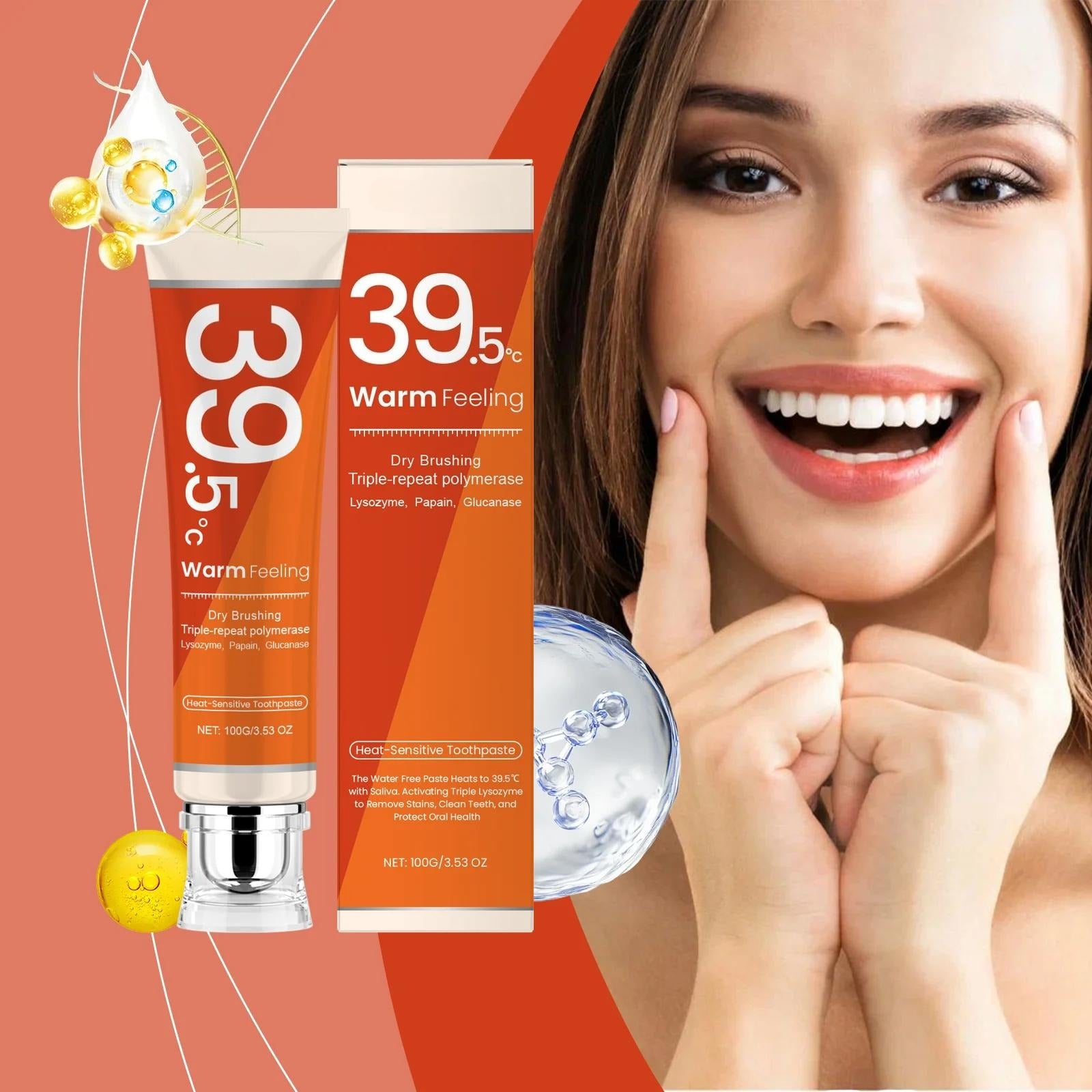 AstraGlow 39.5°C Warm Toothpaste – Whitening, Plaque Removal & Fresh Breath Care