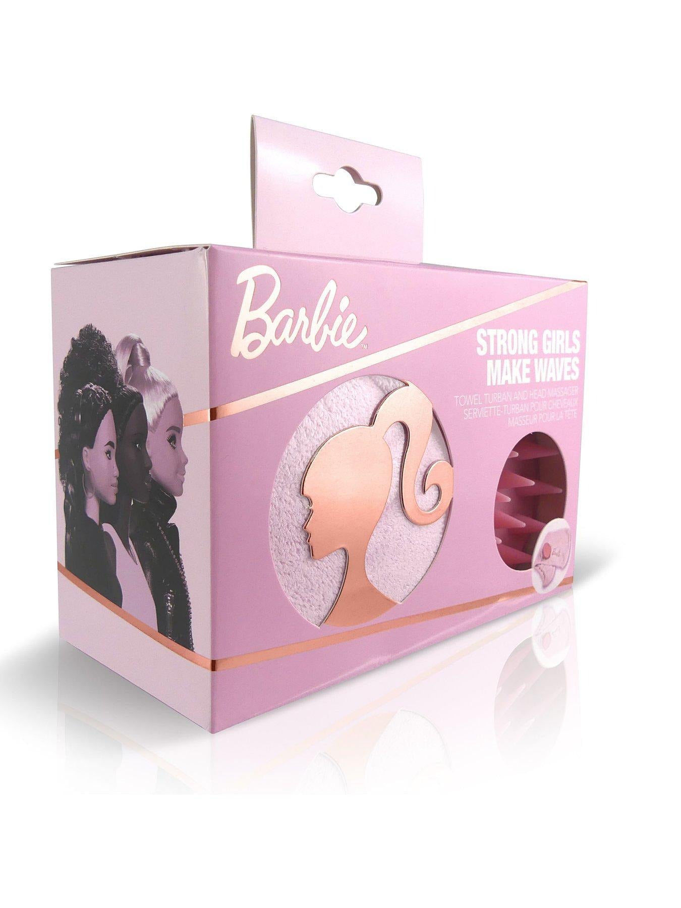 Barbie Hair Care Set – Hair Towel Turban & Head Massager Duo