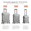 3 Piece Silver ABS Unbreakable Hardside Spinner Luggage Set – 20/26/30 Inch Travel Suitcases