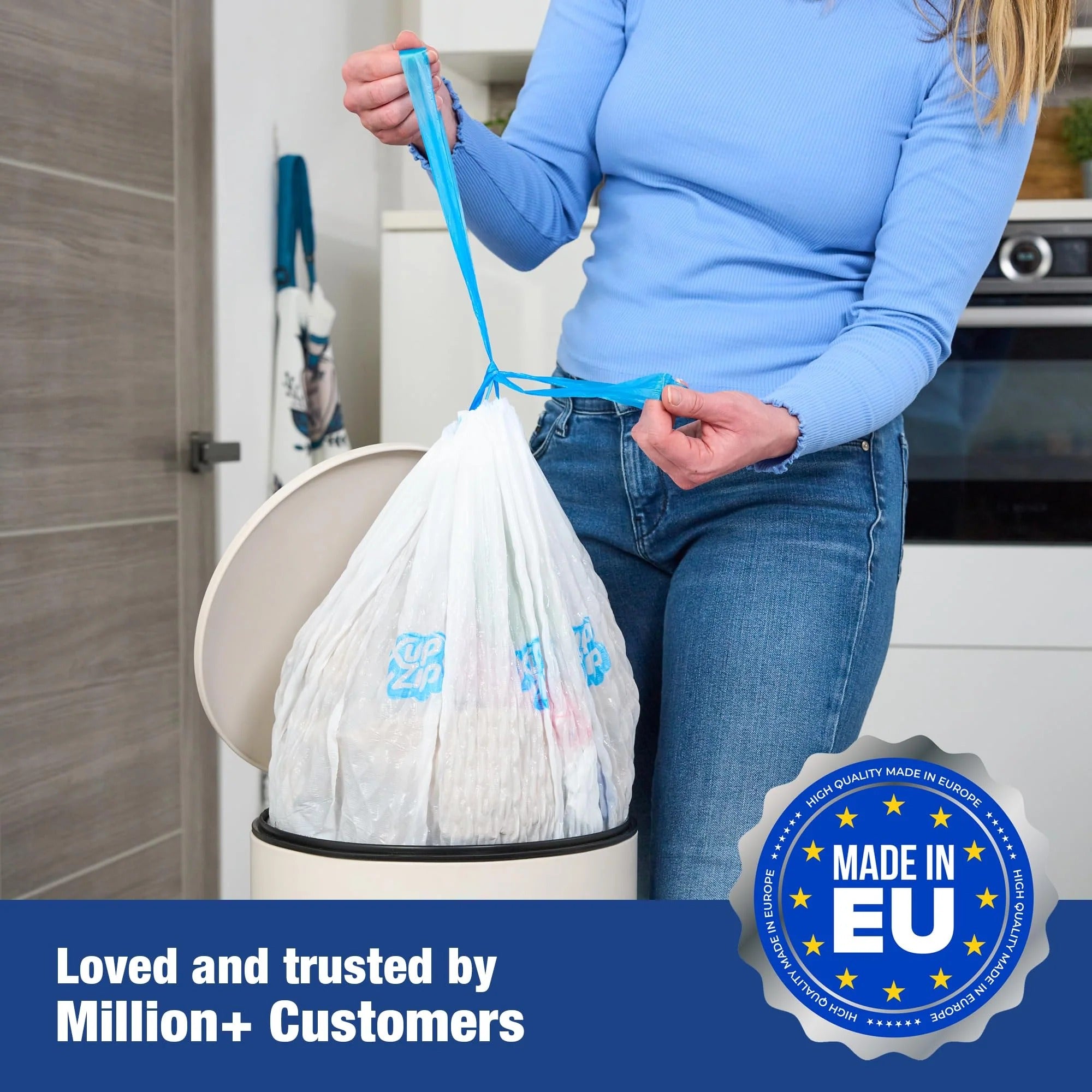XupZip Drawstring Bin Bags – Strong Leakproof Trash Bags (30L  Available)