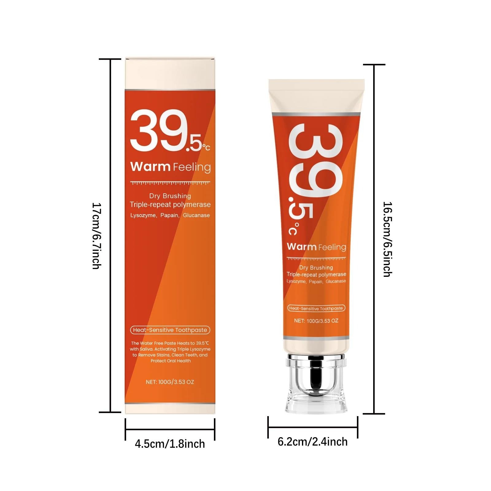 AstraGlow 39.5°C Warm Toothpaste – Whitening, Plaque Removal & Fresh Breath Care