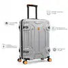 3 Piece Silver ABS Unbreakable Hardside Spinner Luggage Set – 20/26/30 Inch Travel Suitcases