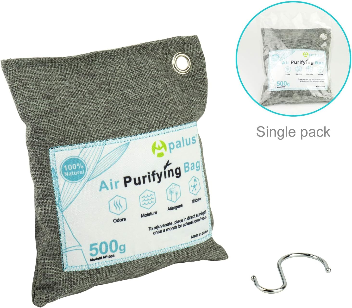 Natural Bamboo Charcoal Air Purifying Bag – 500g