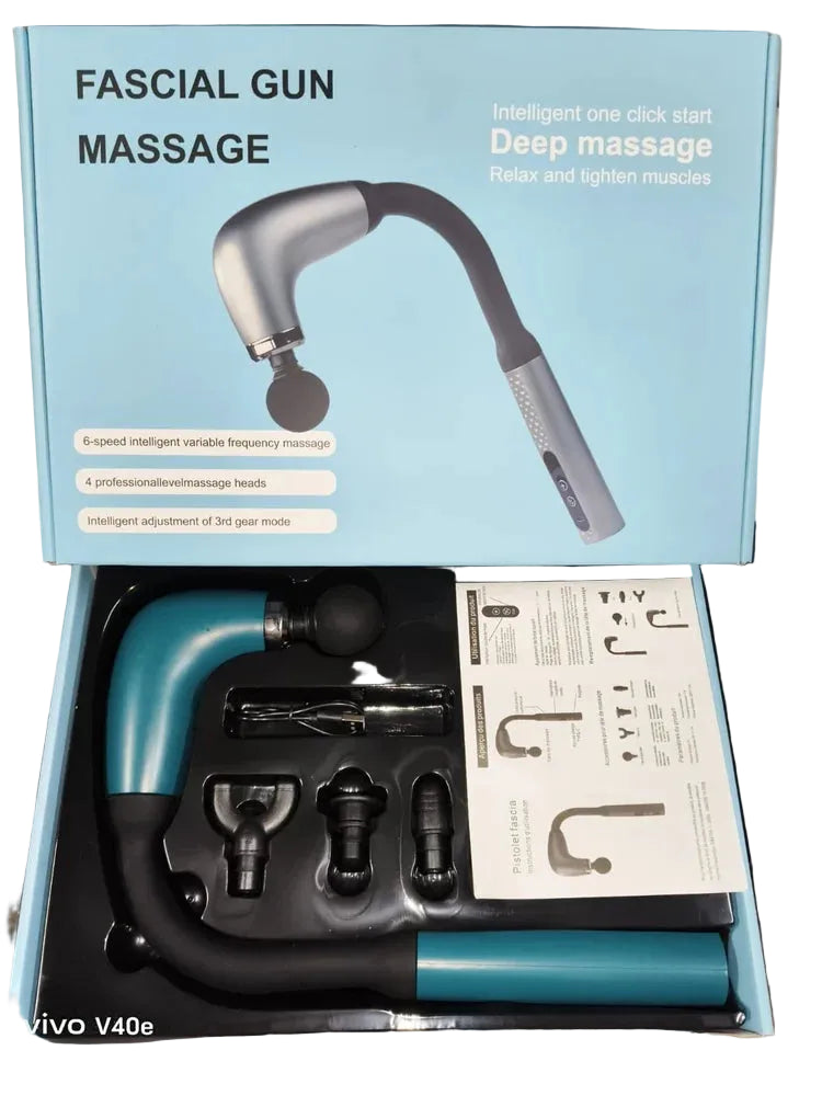 Fascial Gun – 9 Speed Massager with 4 Heads (Type-C Charging)