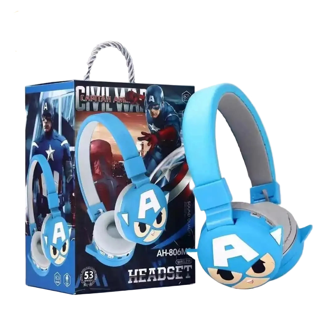 Captain America Kids Wireless Headset – (Model AH-806M3)
