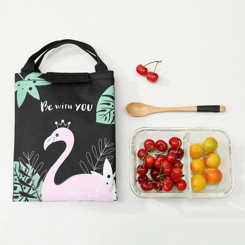Flamingo Reusable Insulated Lunch Tote Bag for Office Work School Picnic Hiking