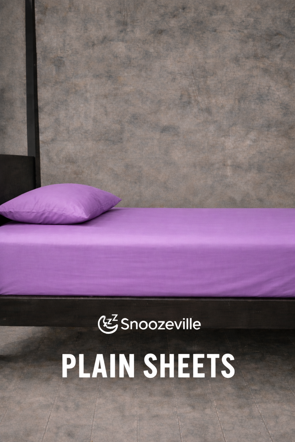 Snoozeville Plain Fitted Sheet – Polycotton Bedding Sheet (Single / Double / King) – Multi-Colour