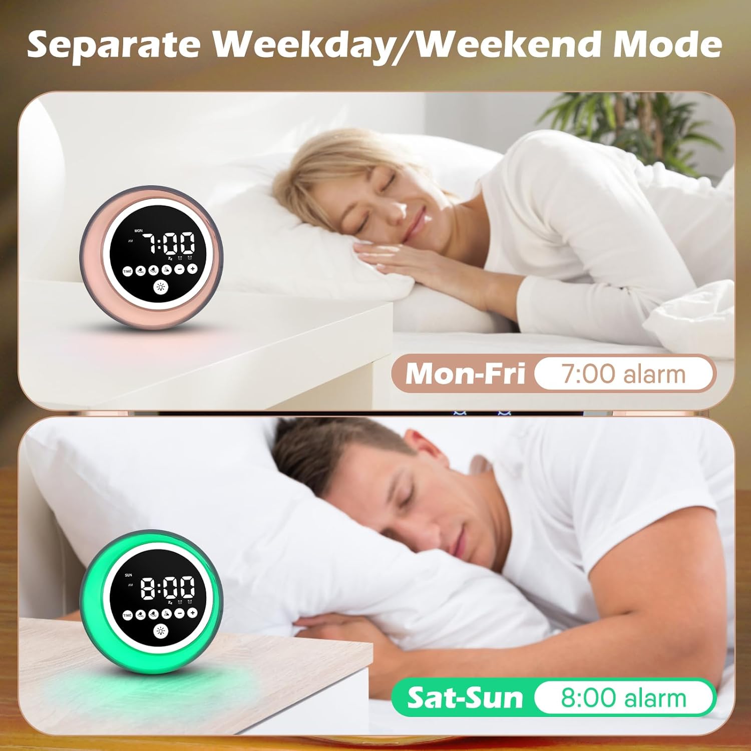 Music Wake-Up Light Alarm Clock with Wireless Speaker (ACA-002)
