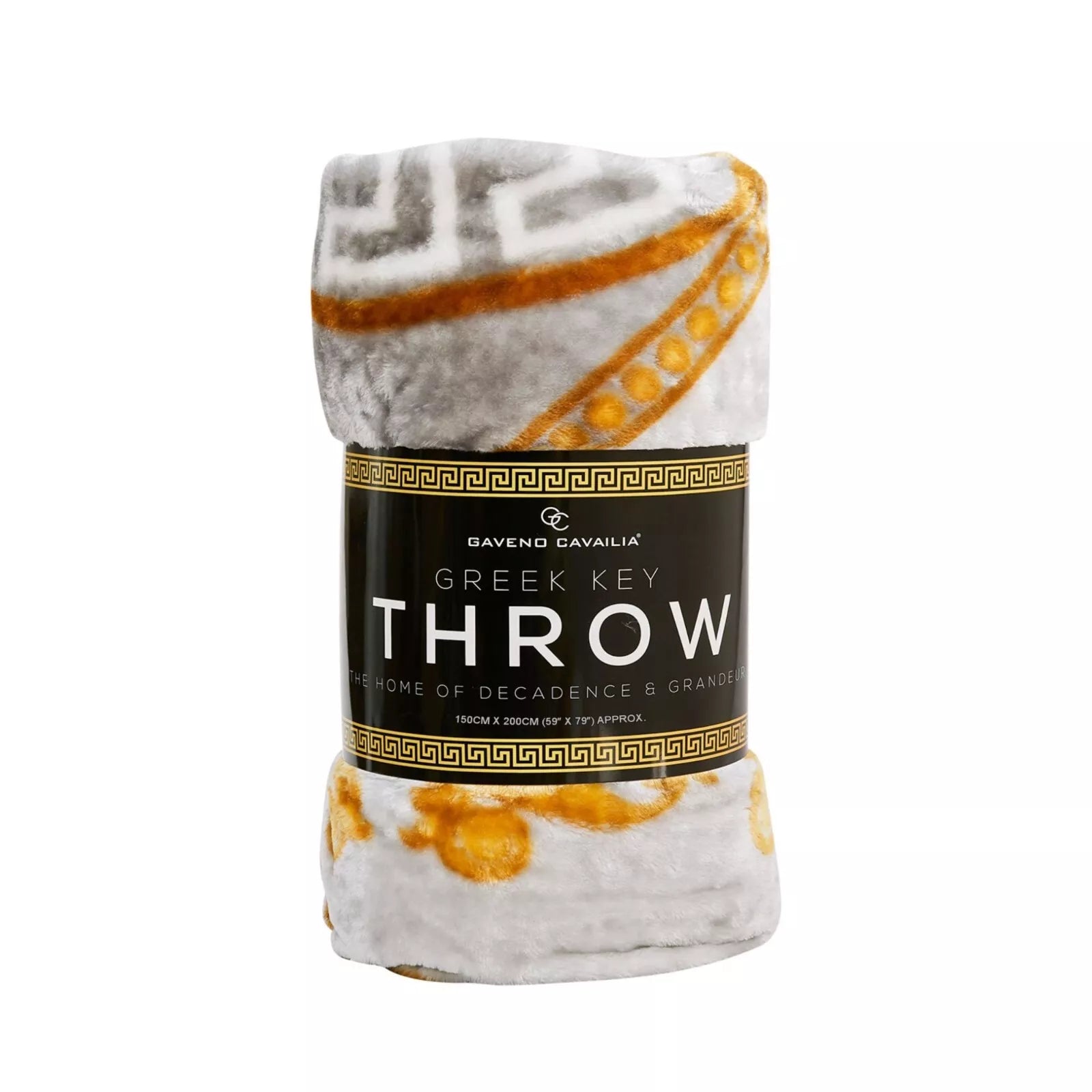 Gaveno Cavailia Greek Key Throw Blanket – Soft Luxury Decorative Sofa & Bed Throw