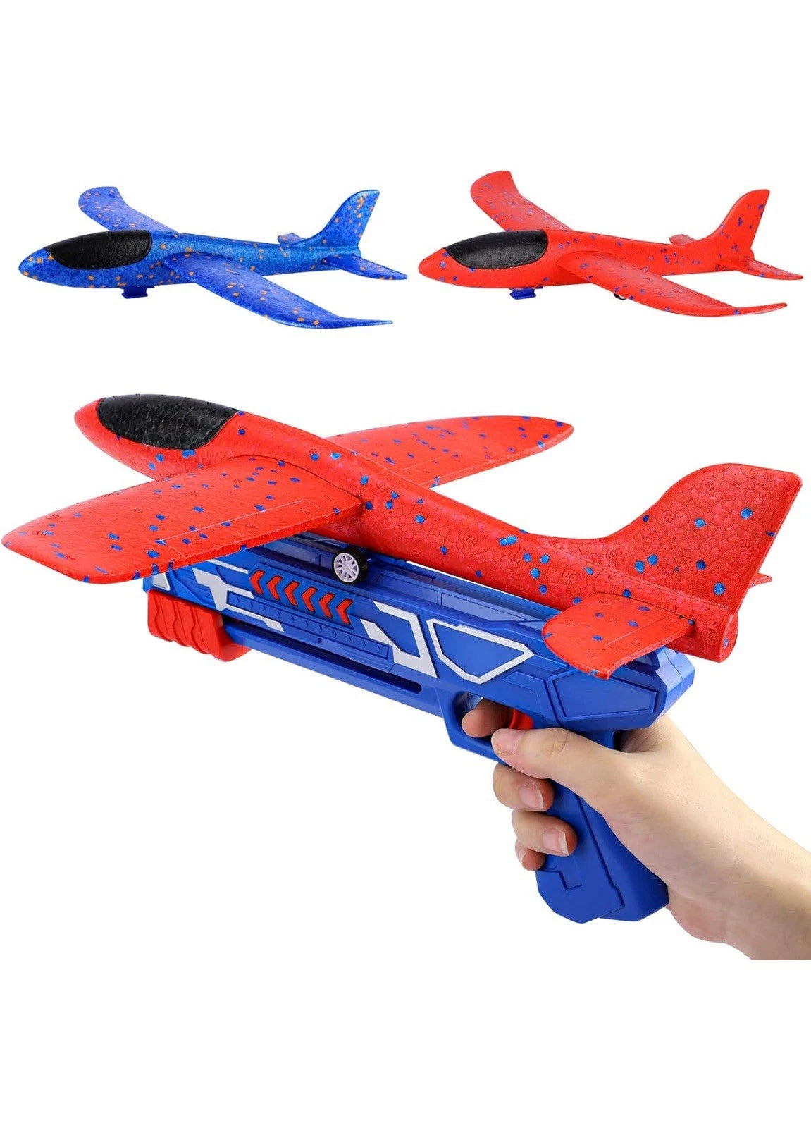Glider Planes Launcher Toy Airplane Throwing Foam Aeroplanes with Catapult Gun