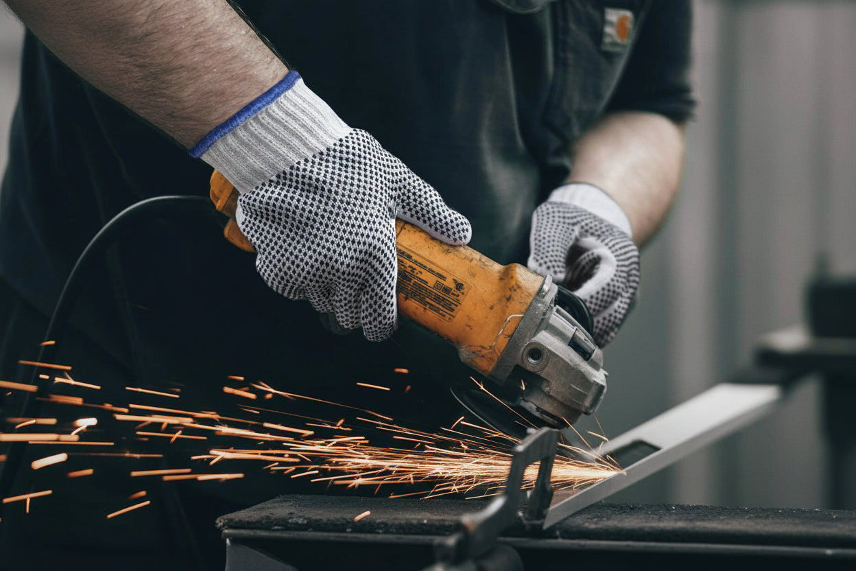 24 Pairs Polka Dot Grip Work Gloves – Heavy Duty Warehouse & Industrial Use