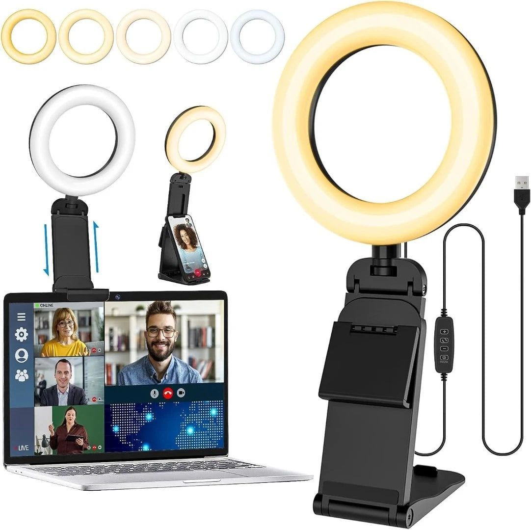 Evershop 5" Selfie Ring Light with Stand & Phone Holder,  for Video Calls