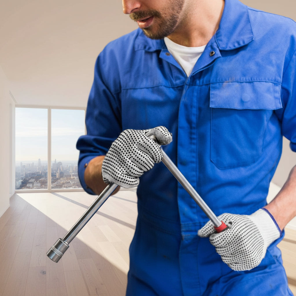 24 Pairs Polka Dot Grip Work Gloves – Heavy Duty Warehouse & Industrial Use