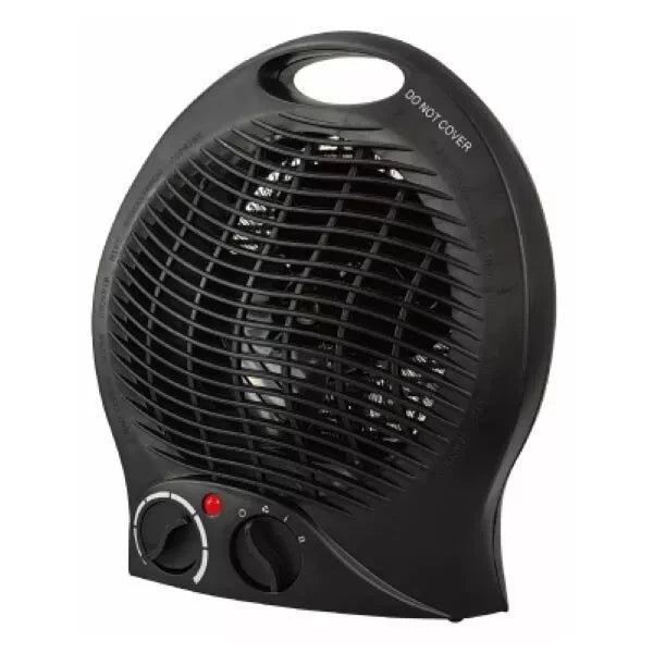 2kw Upright Fan Heater in Black