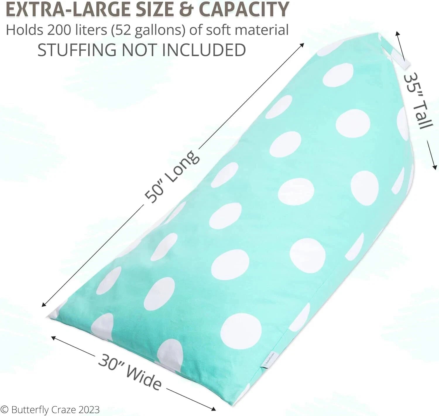 Bulk Deal: Bean Bag Cover with Storage Function – 12 Pieces per Box (Cotton, Large Size, Assorted Colours)