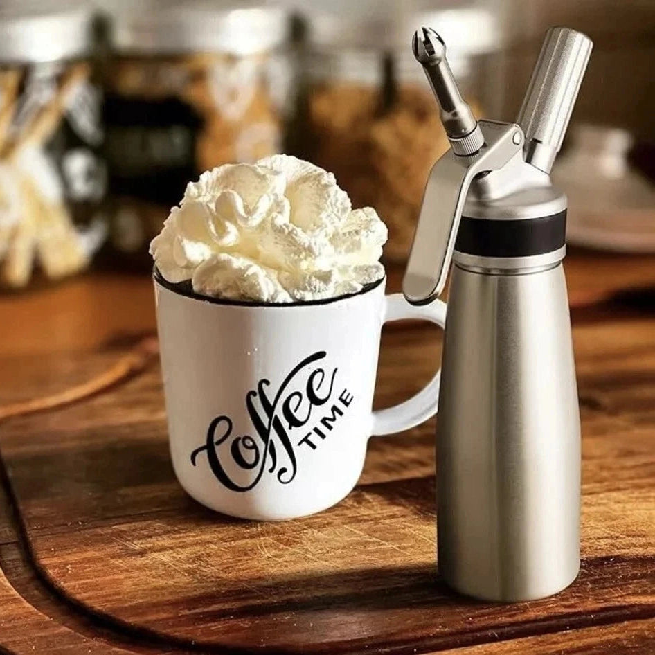 FineDine 500ml Professional Cream Whipper – Durable Metal Whipped Cream Dispenser