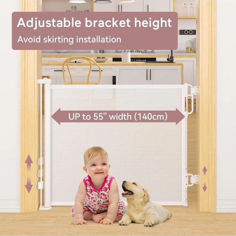 Momcozy Baby Safety Gate – Retractable Design for Doorways, Stairs & Hallways