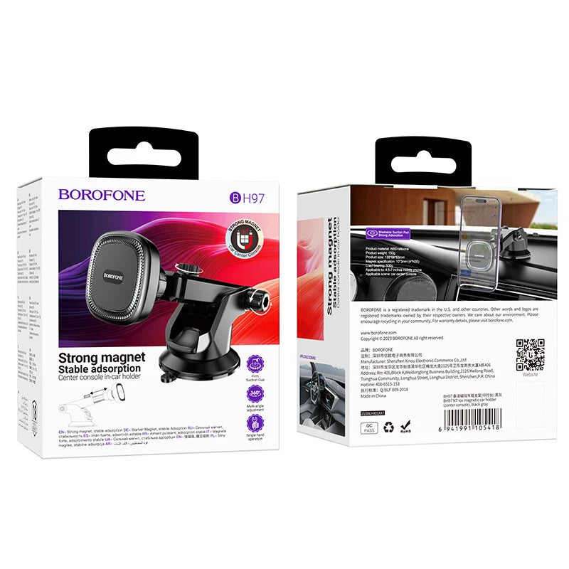 BOROFONE (BH97) MAGNETIC CAR HOLDER for iPhone Samsung Smartphone.