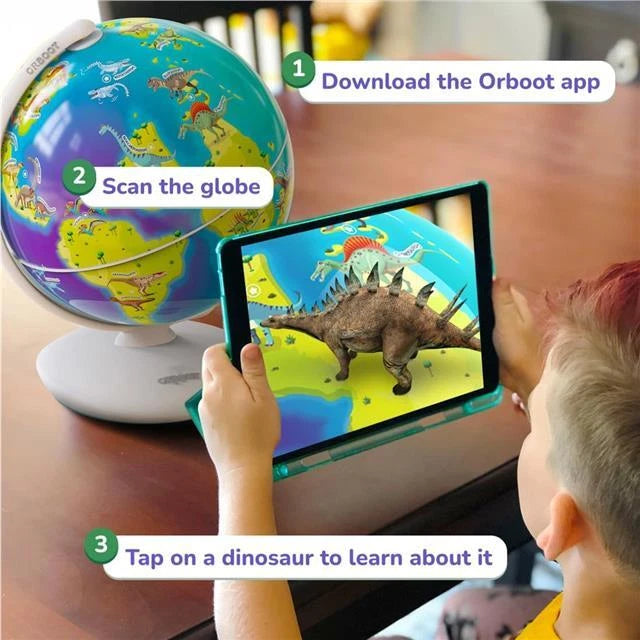 Orboot World of Dinos – Interactive Dinosaur Globe Toy with App