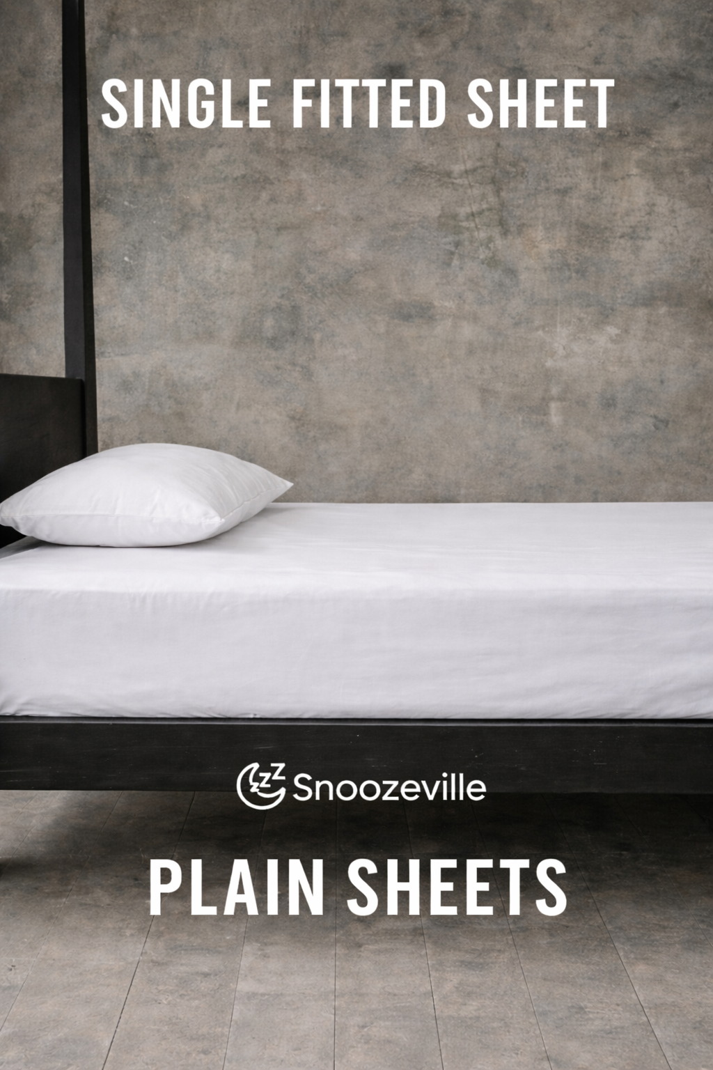 Snoozeville Plain Fitted Sheet – Polycotton Bedding Sheet (Single / Double / King) – Multi-Colour