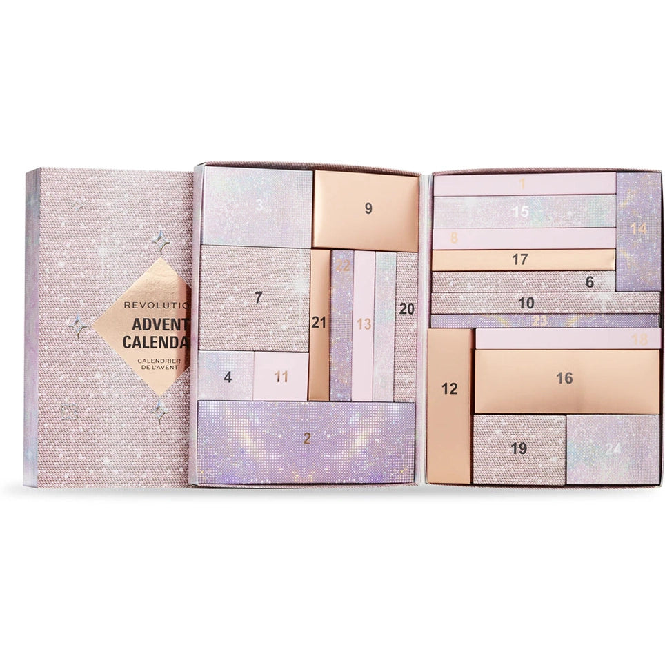 Revolution Advent Calendar (CALENDRIER DE LAVALENT ) 24-Piece Vegan Beauty Gift Set