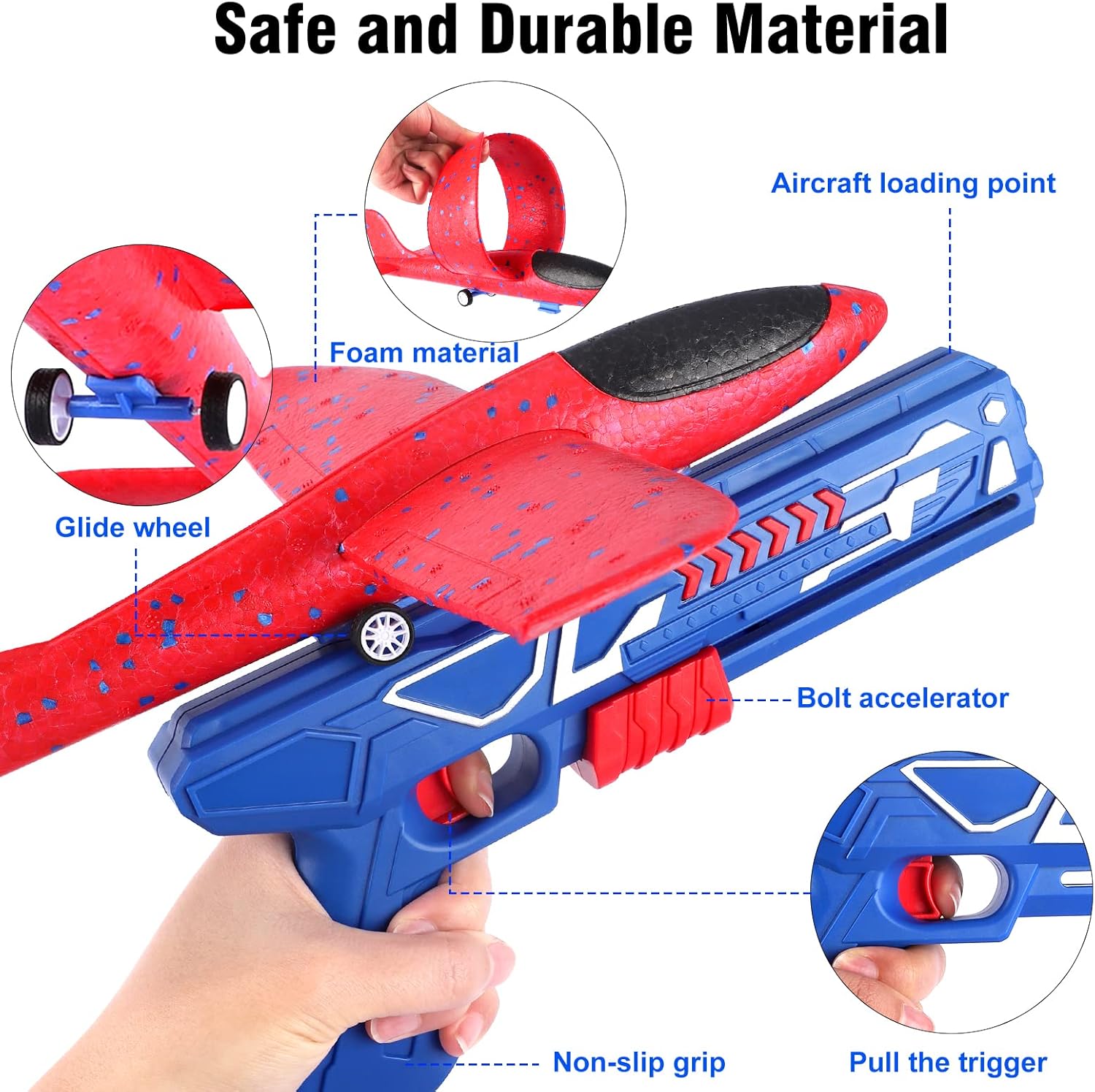 Catapult Glider Gun Foam Plane Launcher Toy (3+ Years)